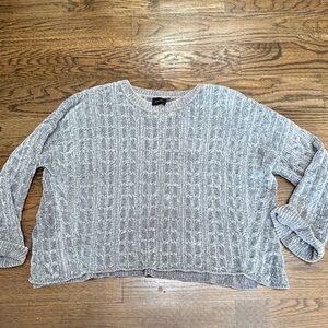 Cozy Heather Gray Women's Crew Neck Sweater